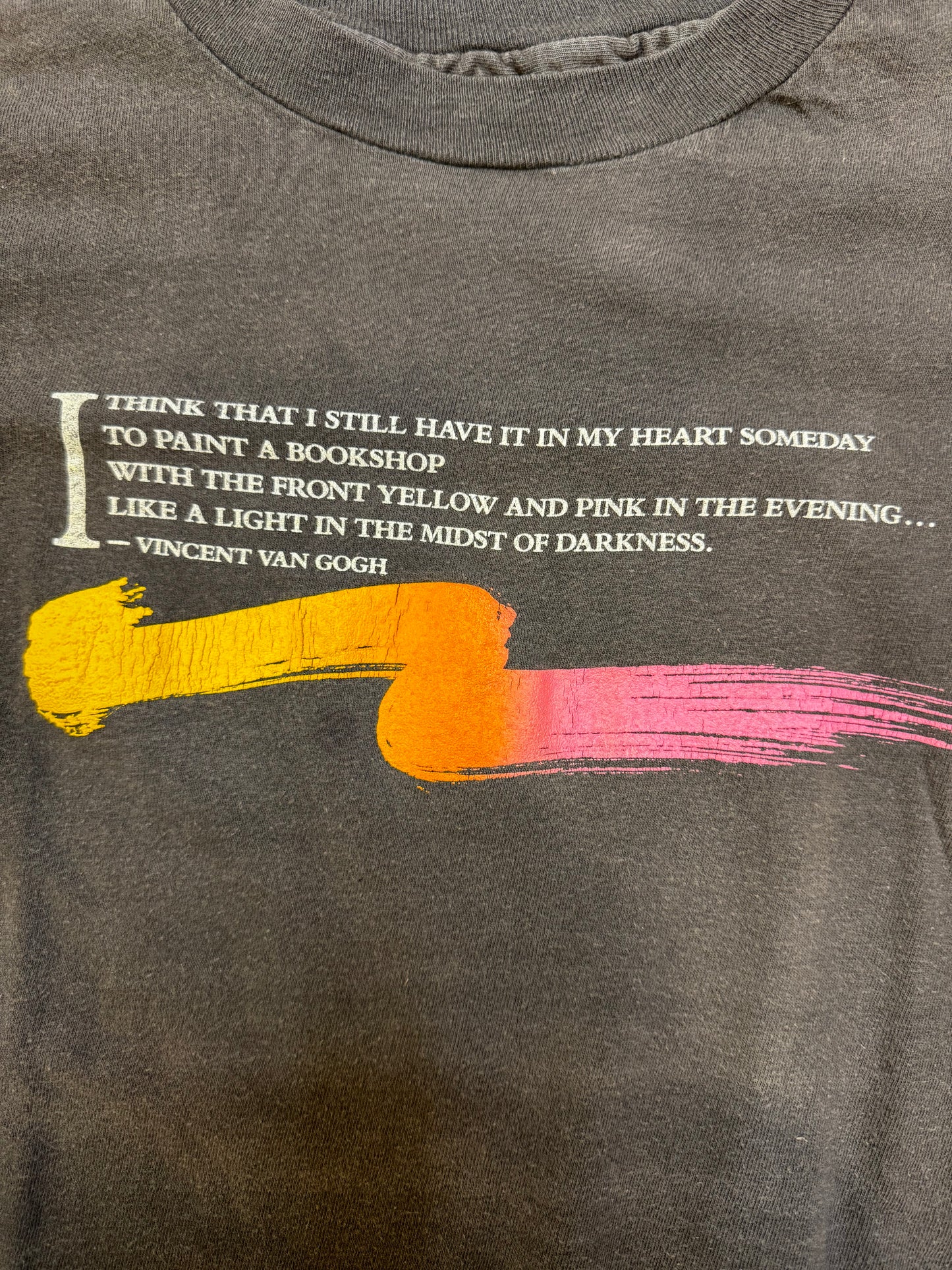 1990's Vincent Van Gogh Quote Vintage T Shirt