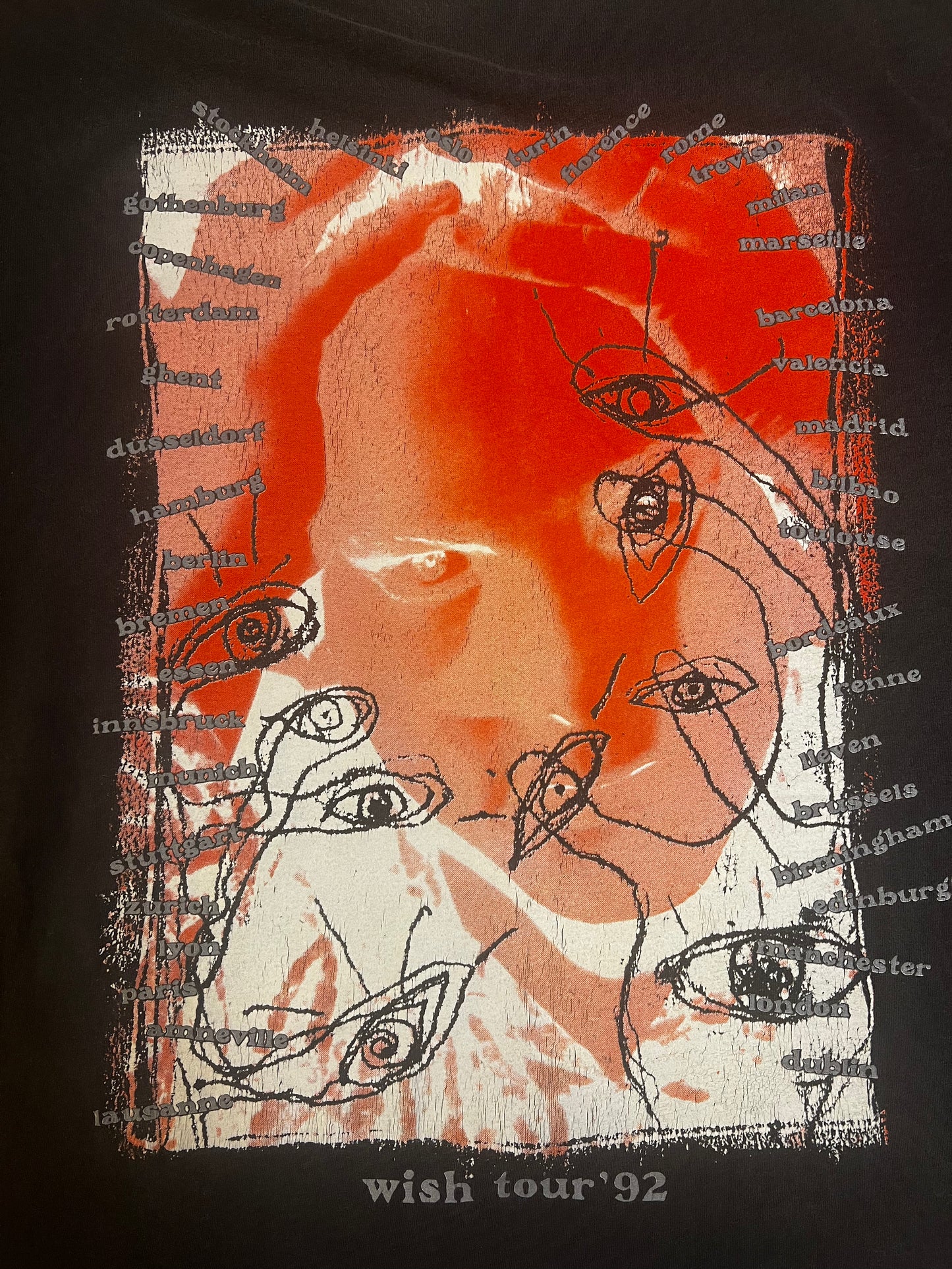 The Cure 1992 Wish Tour Vintage T Shirt