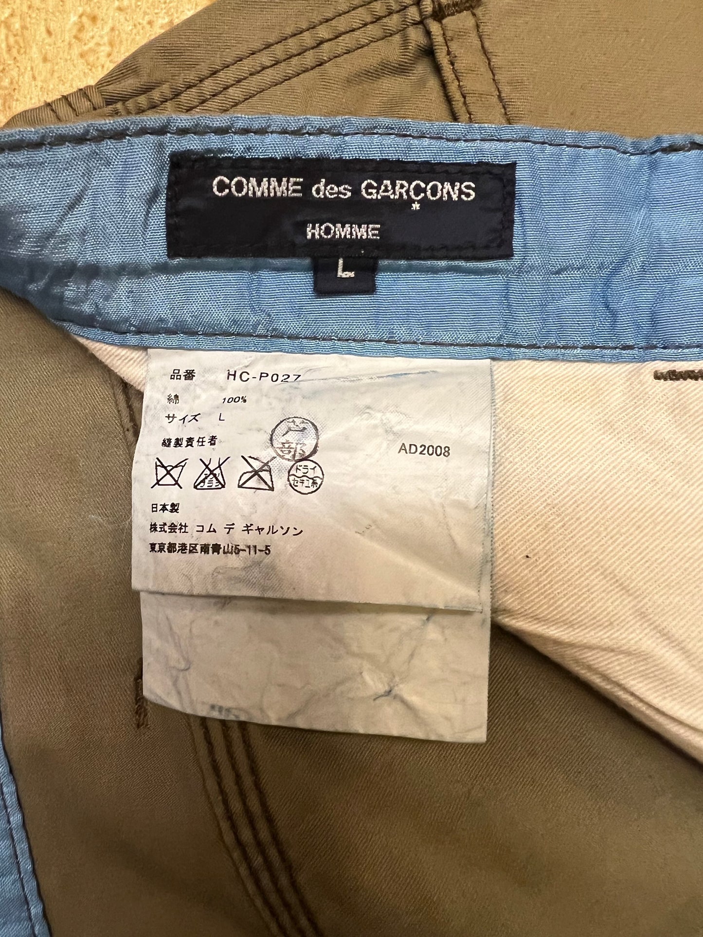 Comme Des Garçons Homme Carpenter pants