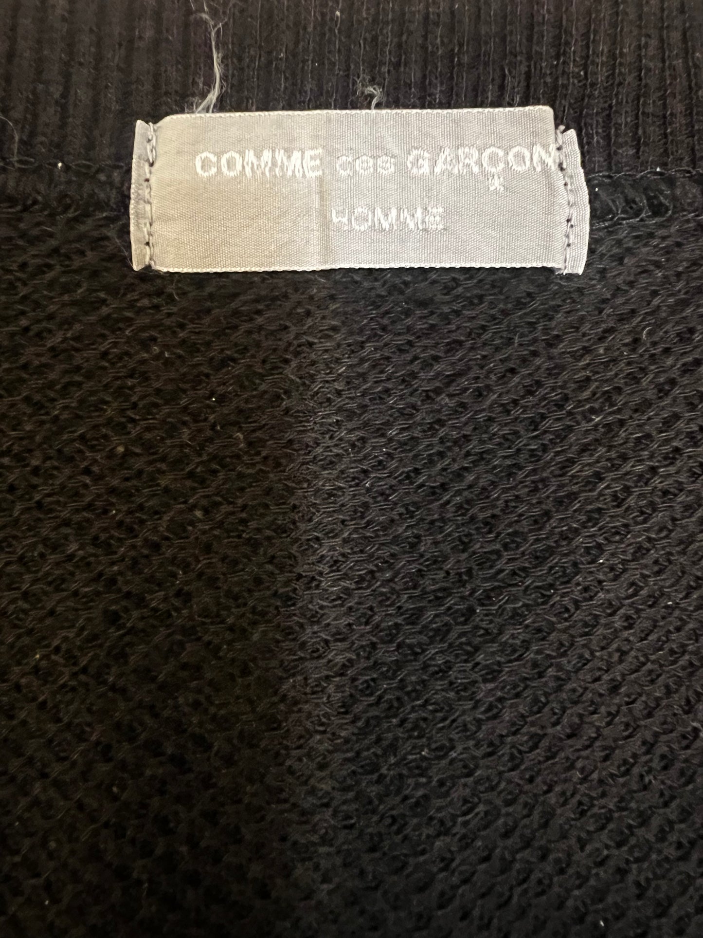 1989 Comme Des Garçons Homme logo print Staff V-Neck Sweater