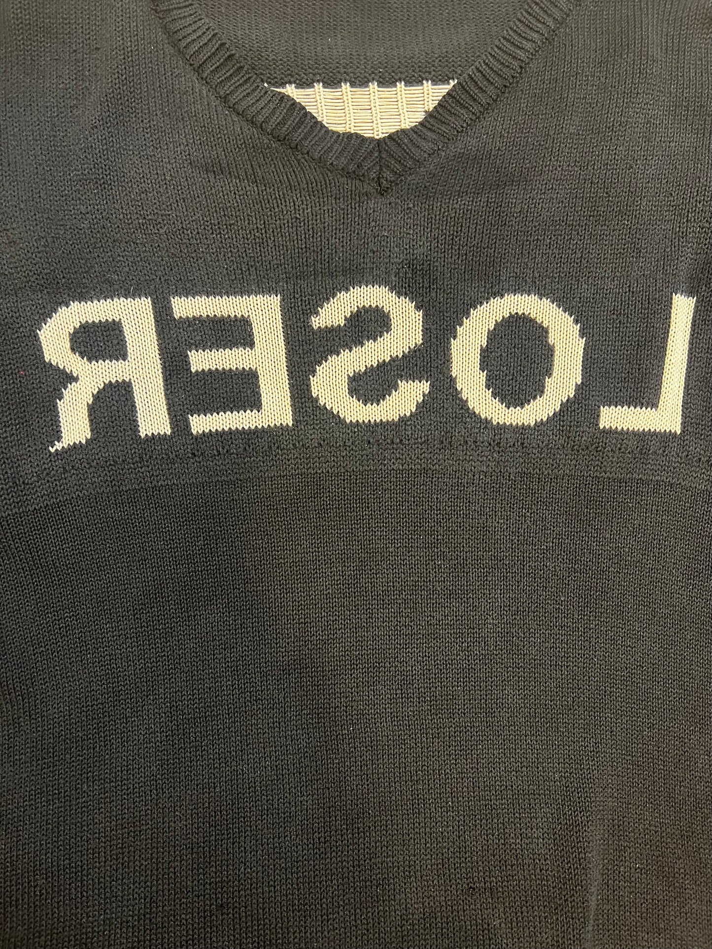 Undercover AW 2002 Loser Cable Knit Sweater