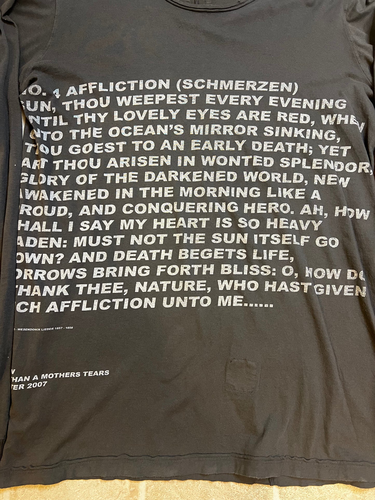2007 Rick Owens DRKSHDW Richard Wagner Long Sleeve shirt