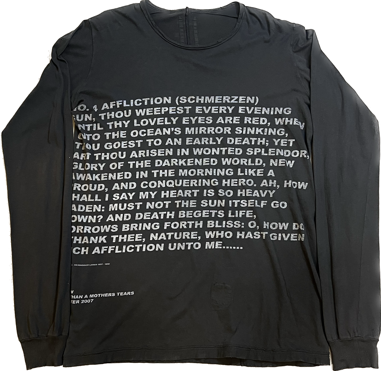 2007 Rick Owens DRKSHDW Richard Wagner Long Sleeve shirt