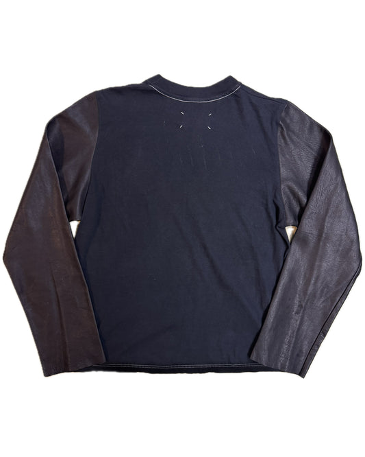 Maison Martin Margiela Artisanal Top With Leather Sleeves 2004