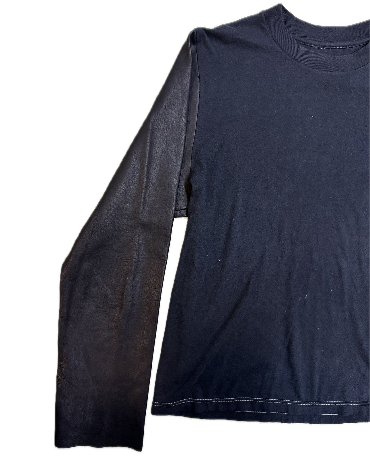 Maison Martin Margiela Artisanal Top With Leather Sleeves 2004