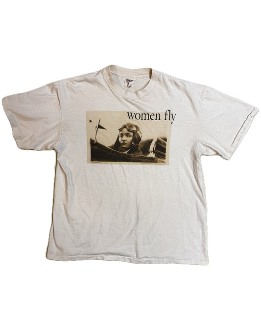 90's Amelia Earhart Women Fly Vintage T Shirt