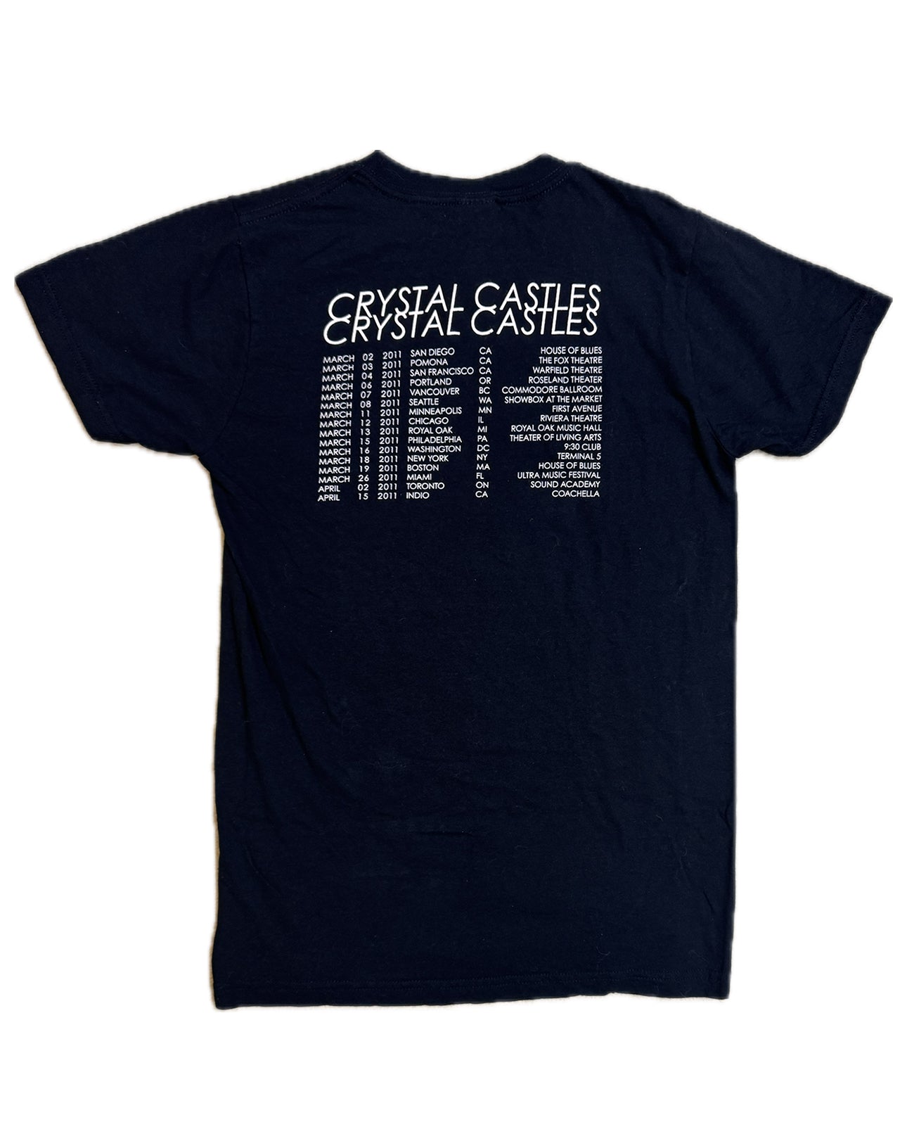 2011 Crystal Castles Tour T Shirt