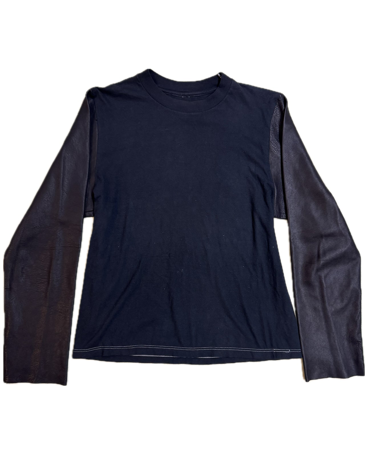Maison Martin Margiela Artisanal Top With Leather Sleeves 2004