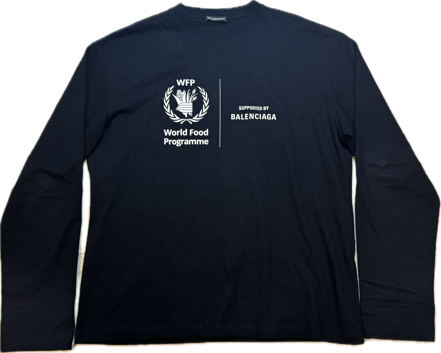 Balenciaga World Food Programme Long Sleeve T Shirt – First Times Balenciaga World Food Programme Long Sleeve T Shirt – First Times