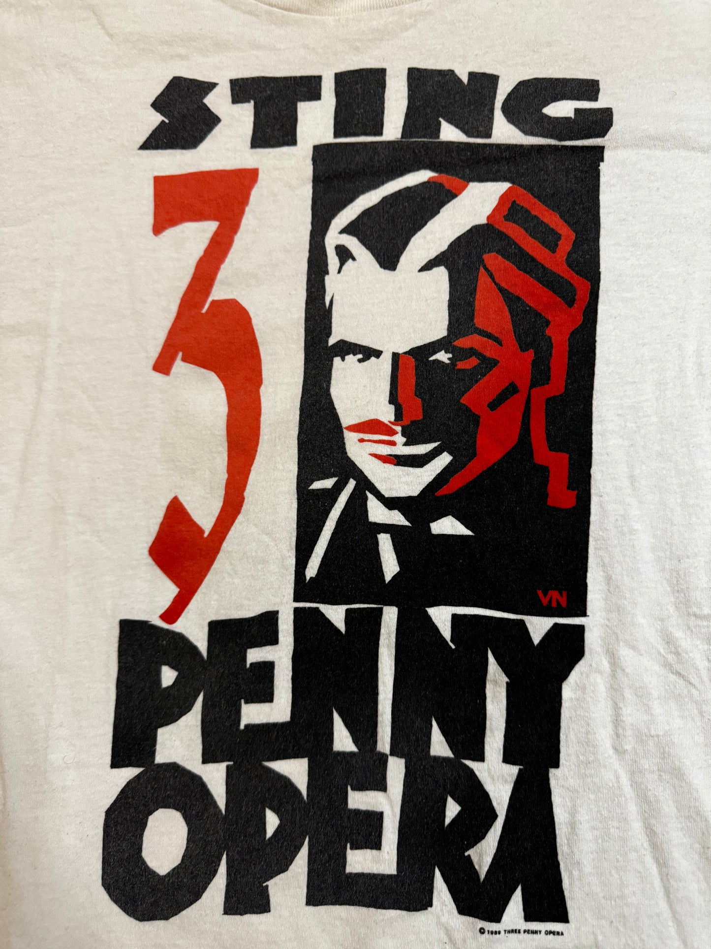 1989 Sting 3 Penny Opera Vintage T Shirt