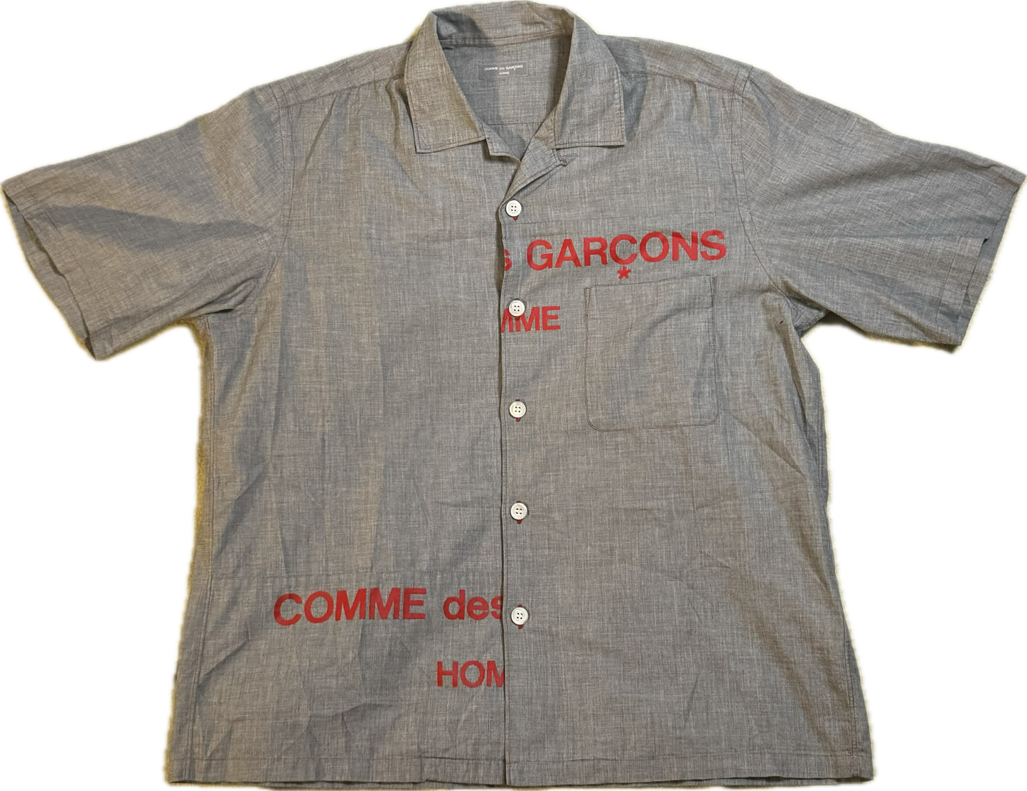 Comme Des Garçons Homme Split Logo Button Up Shirt