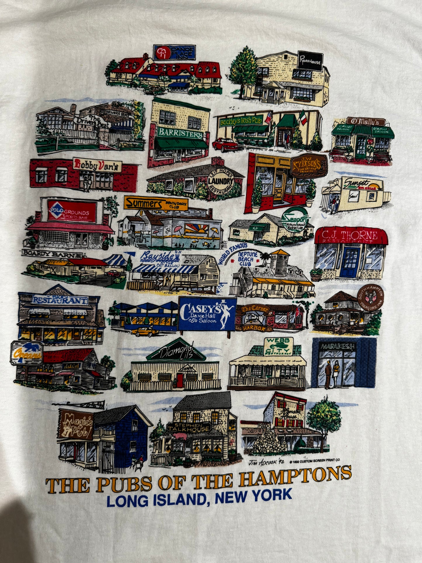 1990's Pubs Of the Hamptons Vintage T Shirt