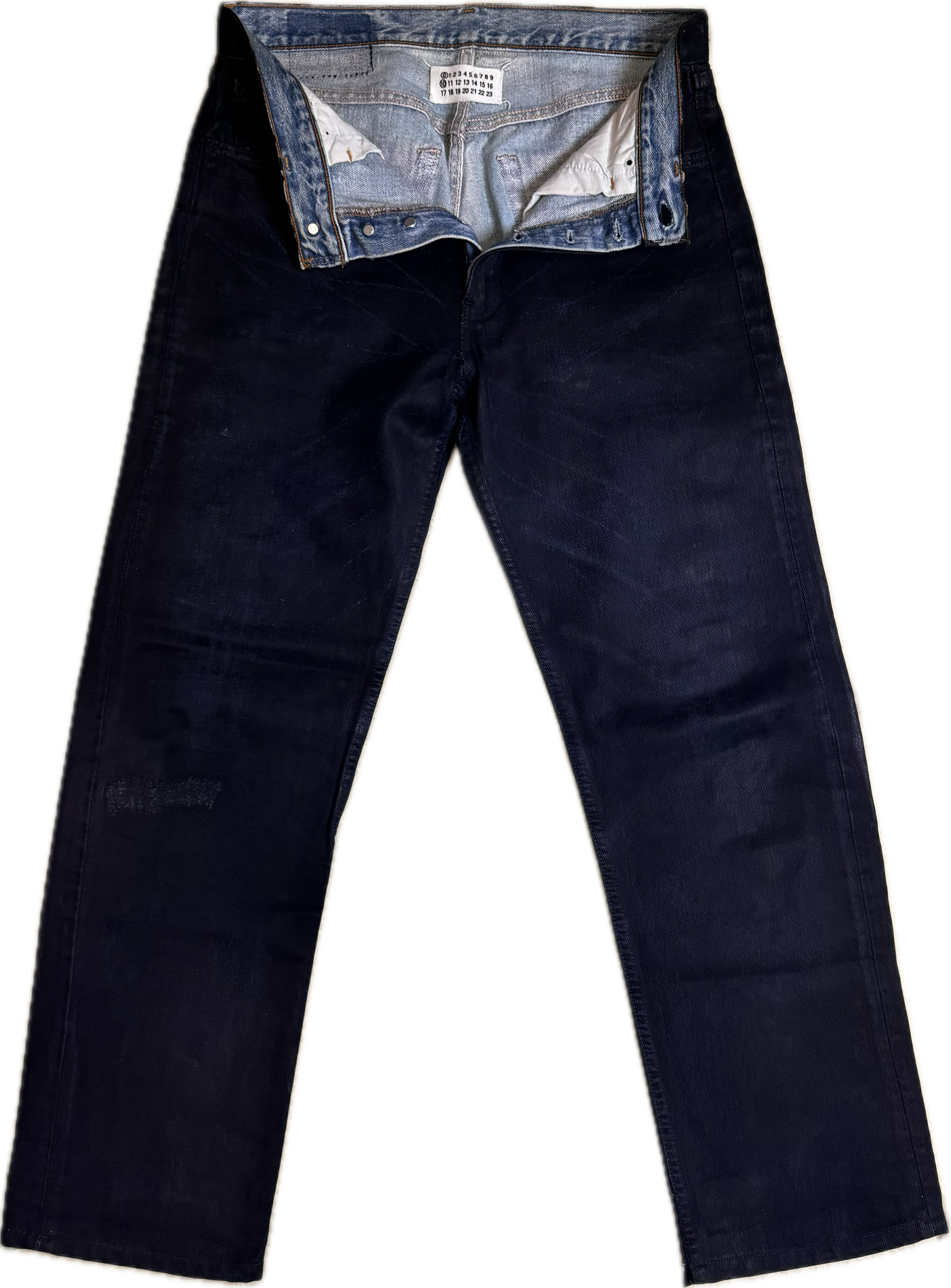 Maison Martin Margiela AW 1999 Artisanal Black Painted Jeans Maison Martin Margiela AW 1999 Artisanal Black Painted Jeans