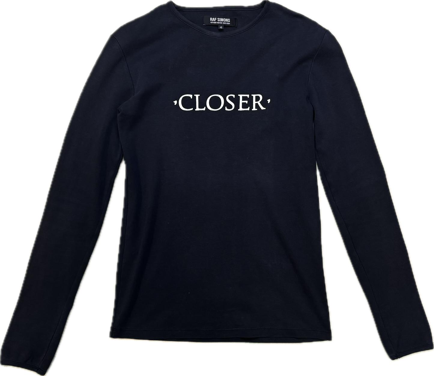 Raf Simons AW 2003 Closer Long Sleeve T Shirt – First Times Worldwide Raf Simons AW 2003 Closer Long Sleeve T Shirt – First Times Worldwide