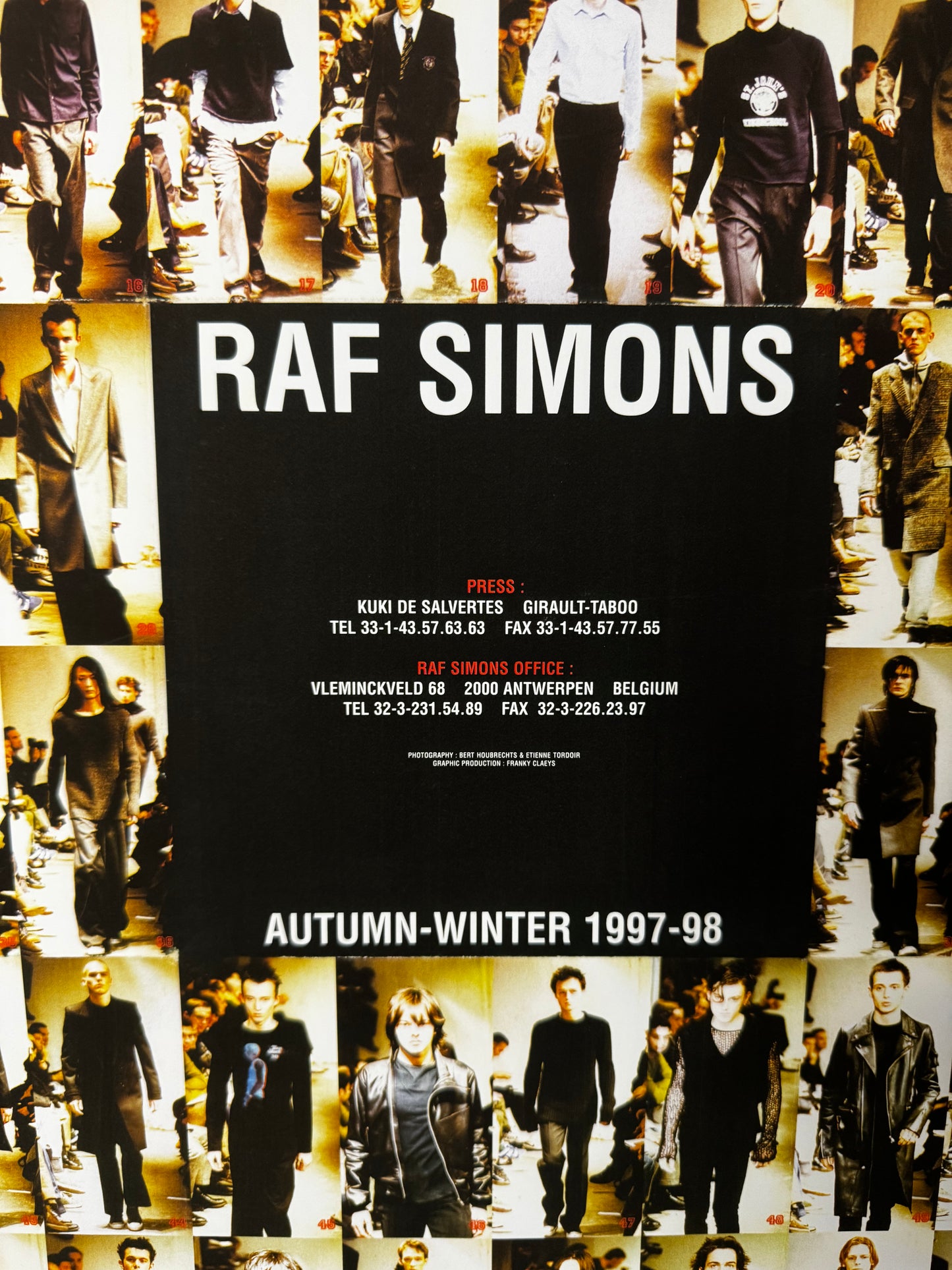 Raf Simons AW 1997-98 Runway Poster