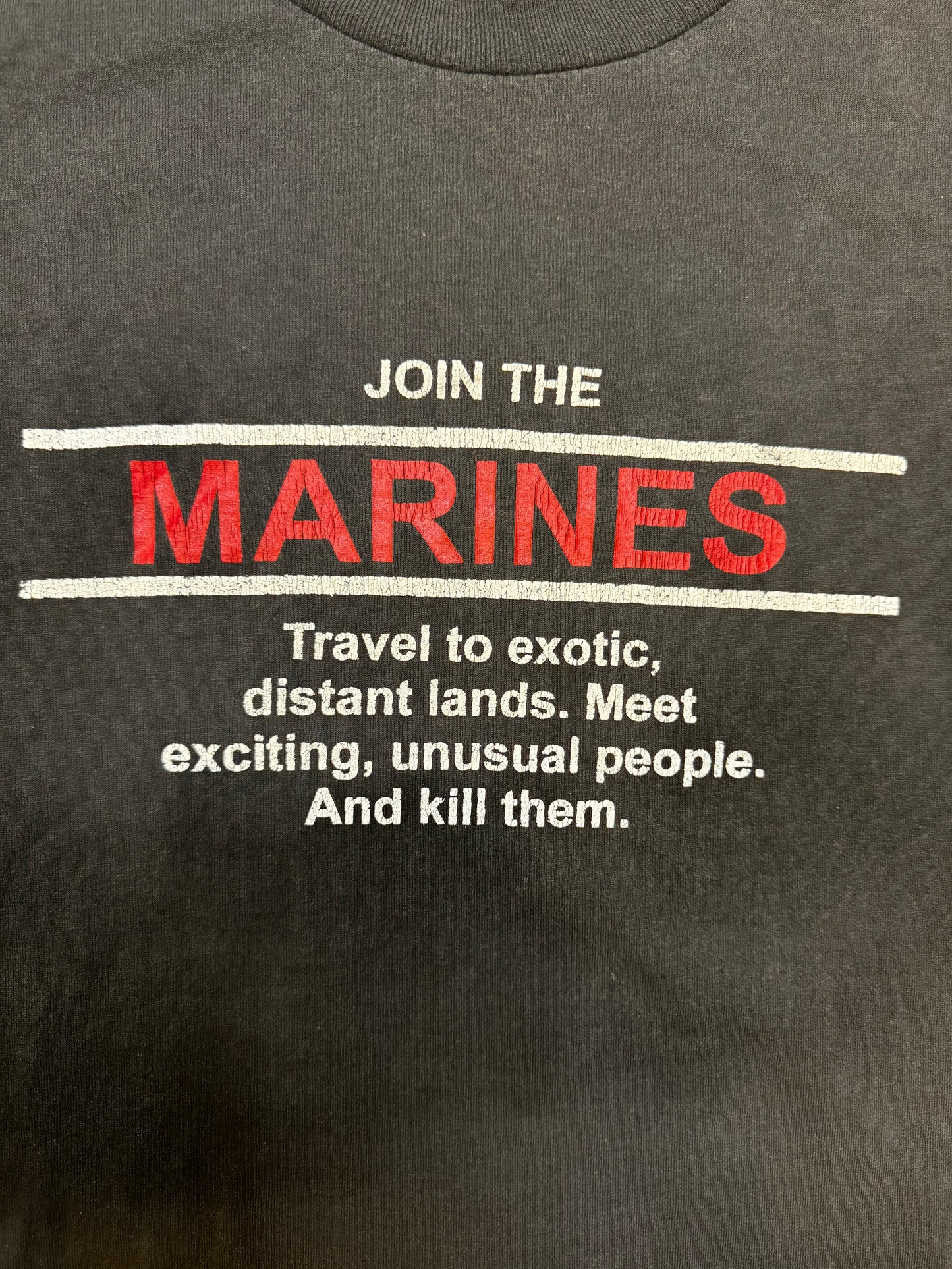 1990's Marines Quote Vintage T Shirt