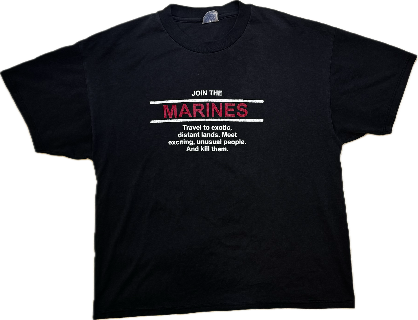 1990's Marines Quote Vintage T Shirt