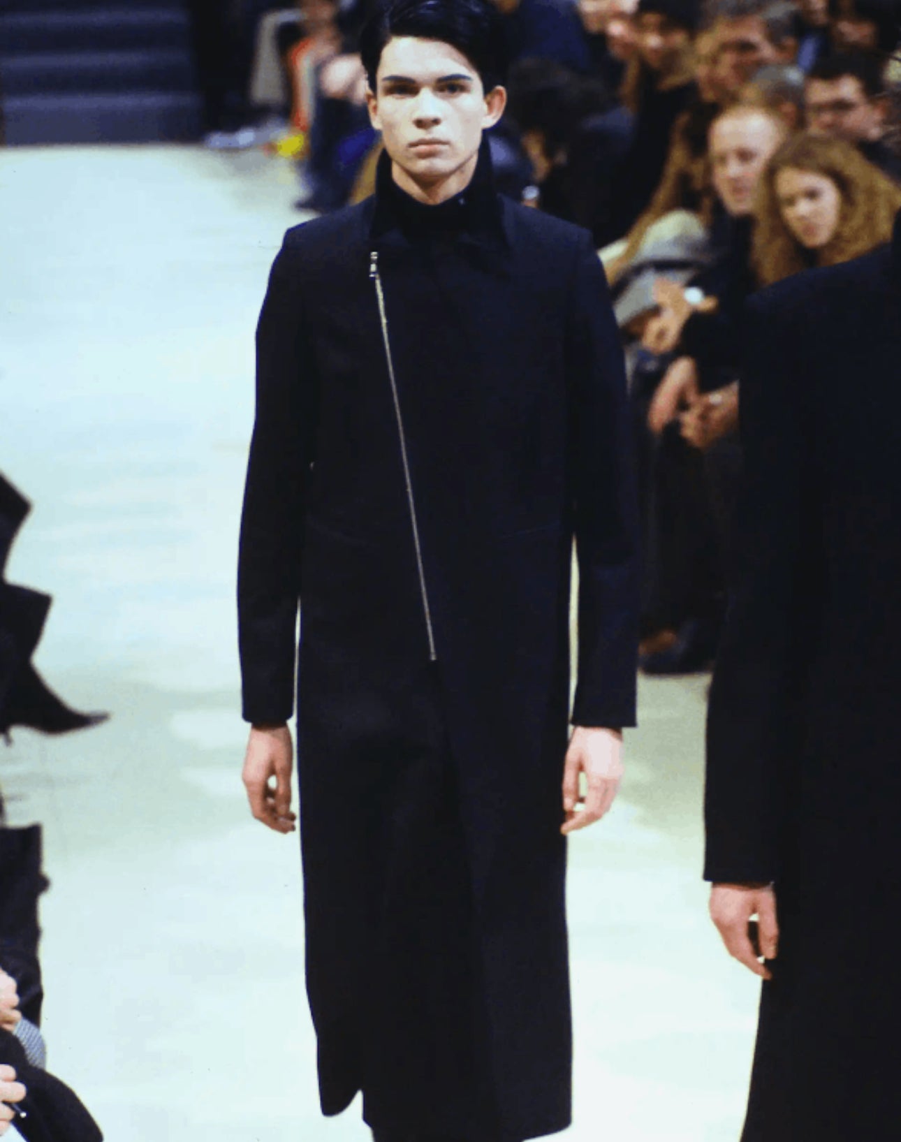 Raf Simons AW98 Asymetrical Zip Wool Coat