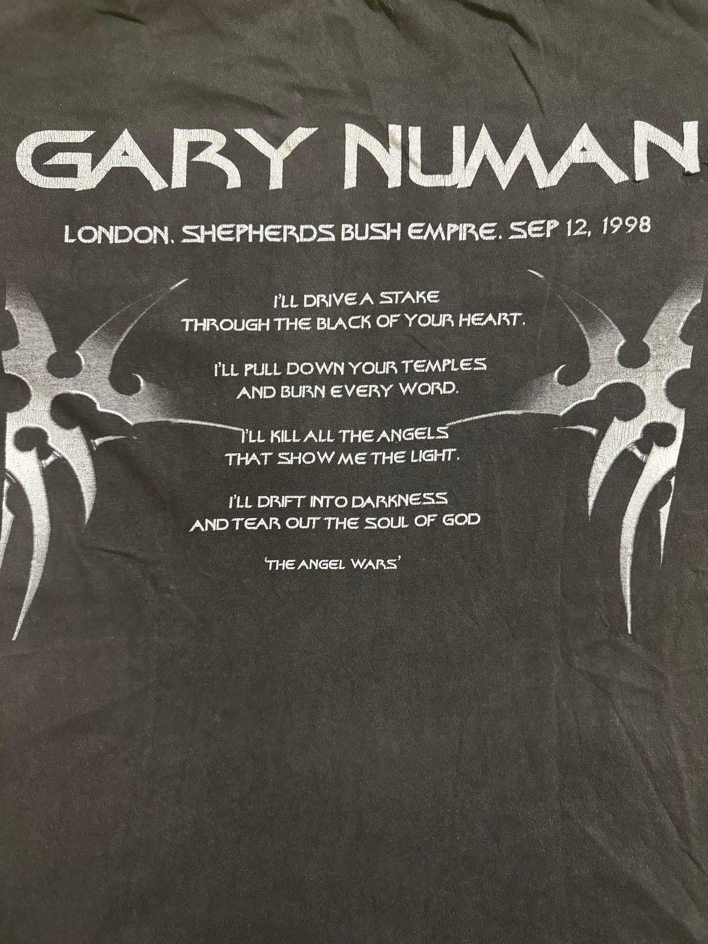 1998 Gary Numan Vintage Tour T Shirt