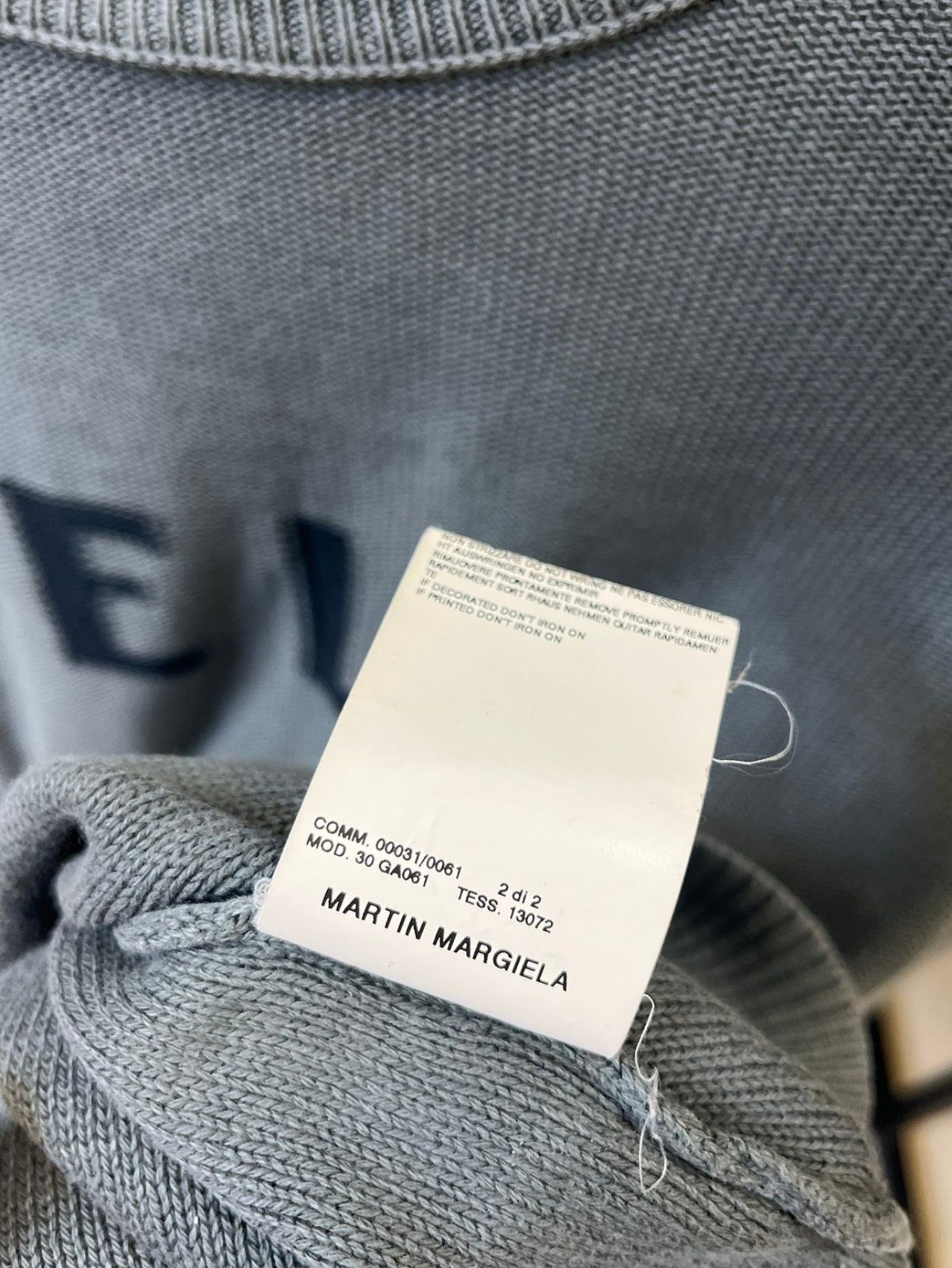 Maison Martin Margiela SS 2006 Help Sweater