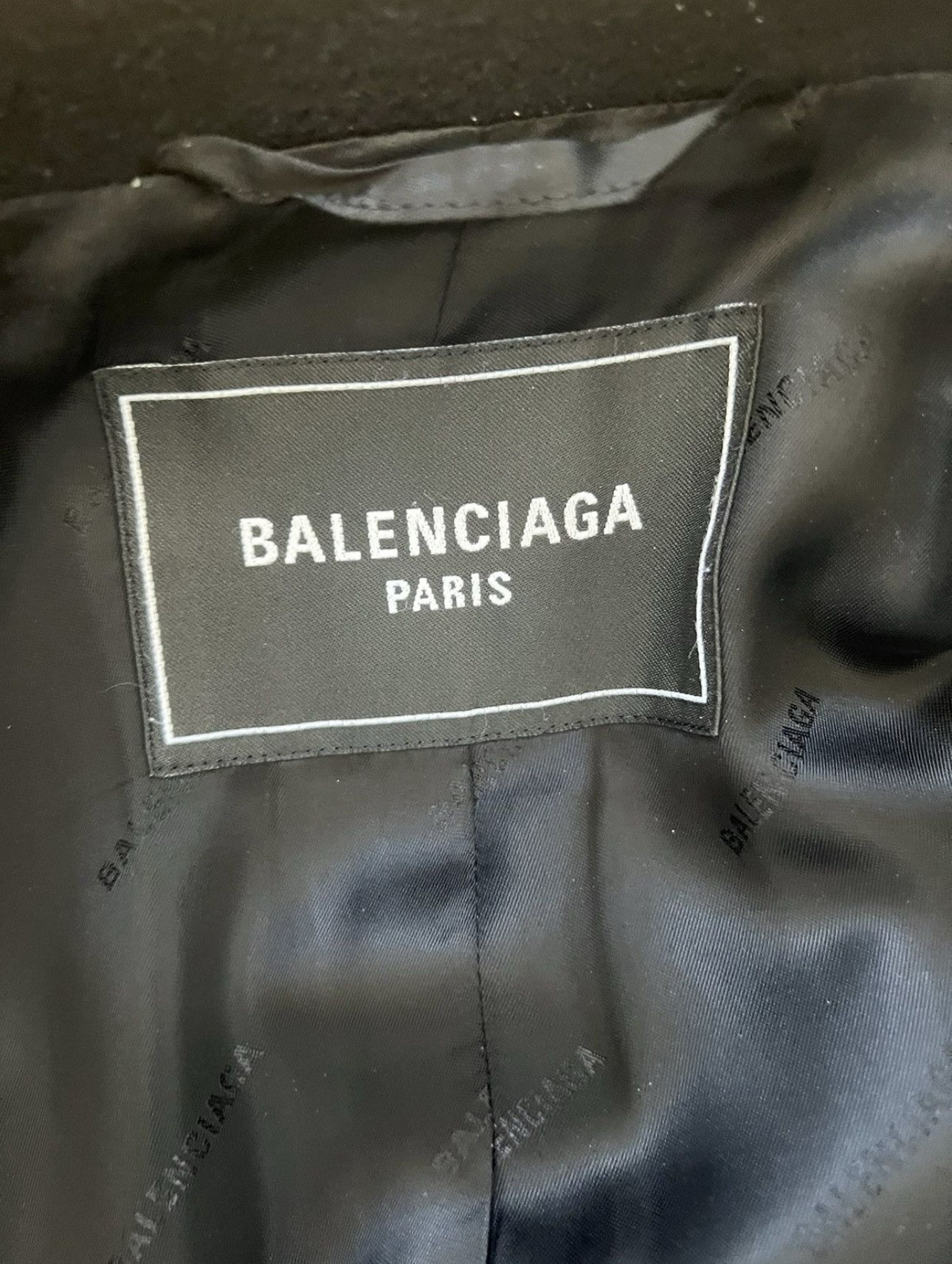 Balenciaga Spring 2022 Safety Pin Wrap Cashmere Coat