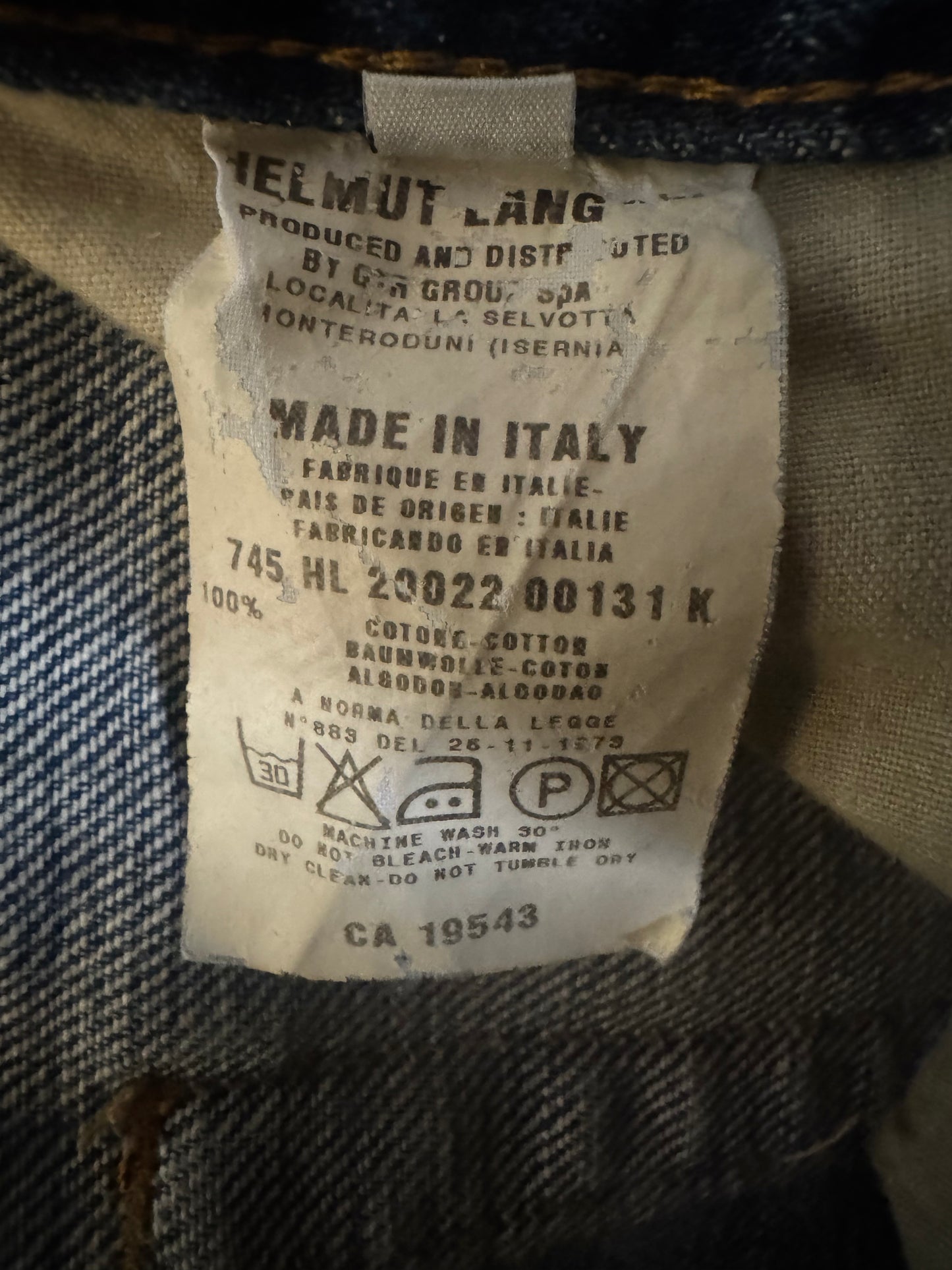 Helmut Lang SS 1998 Painter Jeans