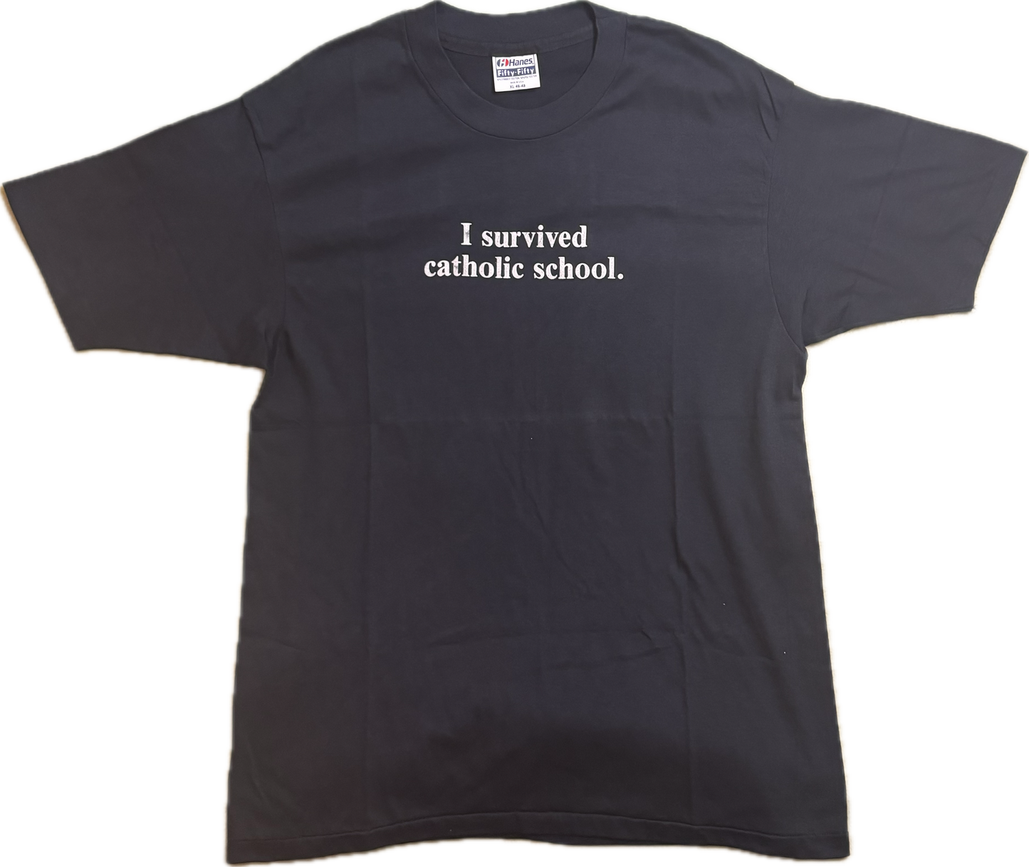 90's "I Survived Catholic School" Vintage T Shirt